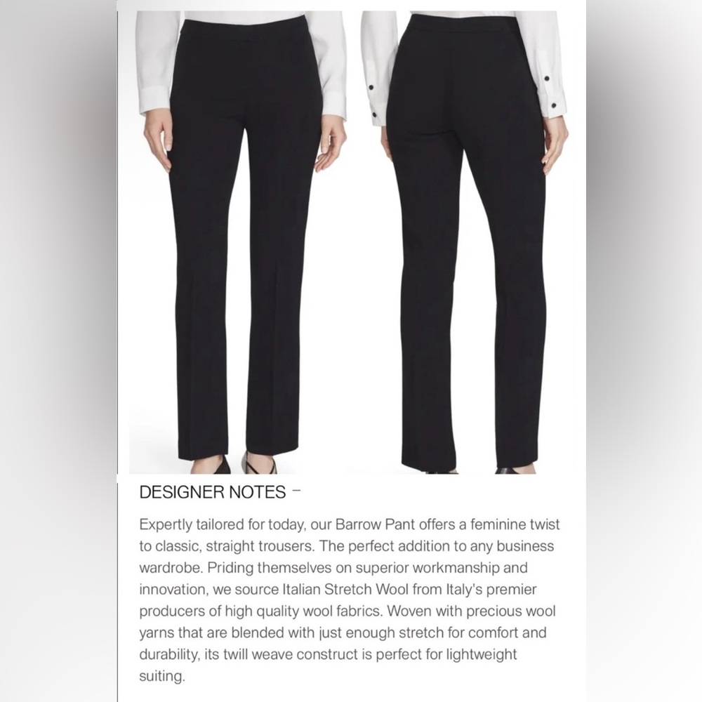 Lafayette 148 New York Barrow Pants Size 14 Virgin Wool